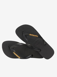 Top Logo Metallic Flip Flops Womens