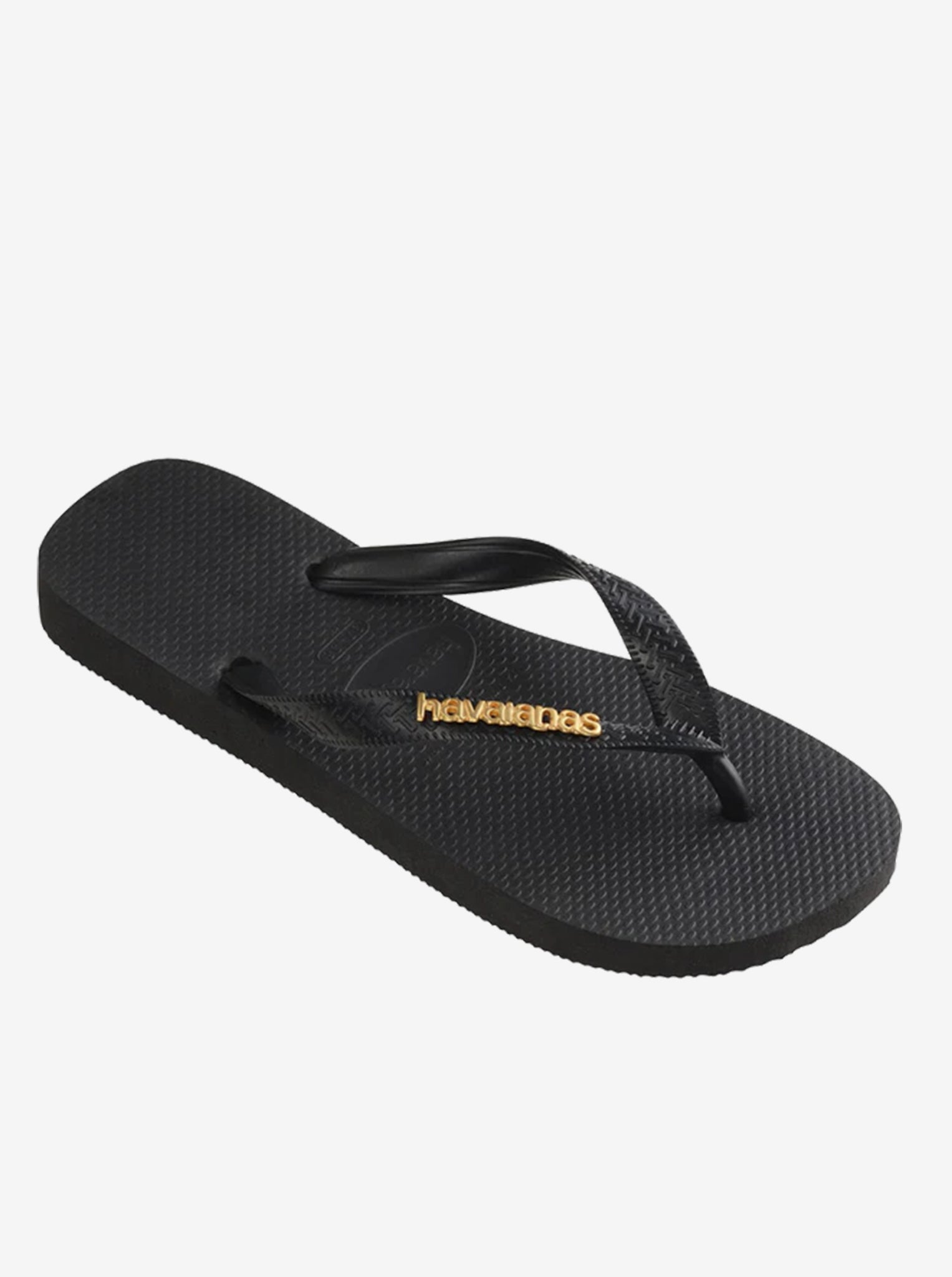 Top Logo Metallic Flip Flops Womens