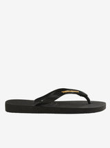 Top Logo Metallic Flip Flops Womens