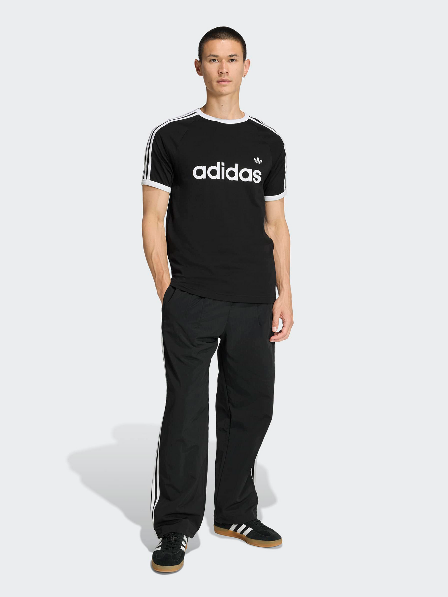 Adidas M 3-Stripes Loose Tailored Pants - Black